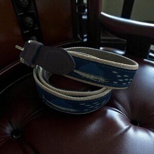 BRASS BUCKLE Men's Embroidered Swordfish Belt Size 36